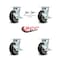 Service Caster 5 Inch Rubber on Aluminum Caster Set with Roller Bearings 4 Brake 2 Swivel Lock SCC-30CS520-RAR-TLB-BSL-2-TLB-2 - alternate 7